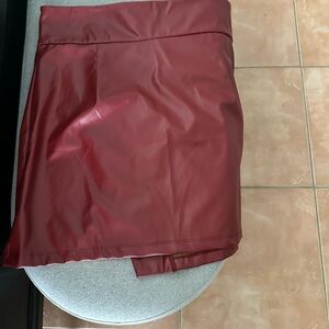 SHEIN Burgundy Mini Skirt
